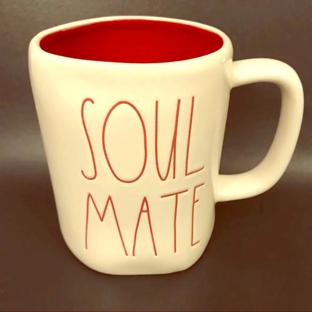 Rae Dunn Soul Mate Mug w/ Red Interior